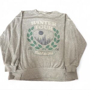 Aerie Gray Crewneck Sweater with Winter Tour Design